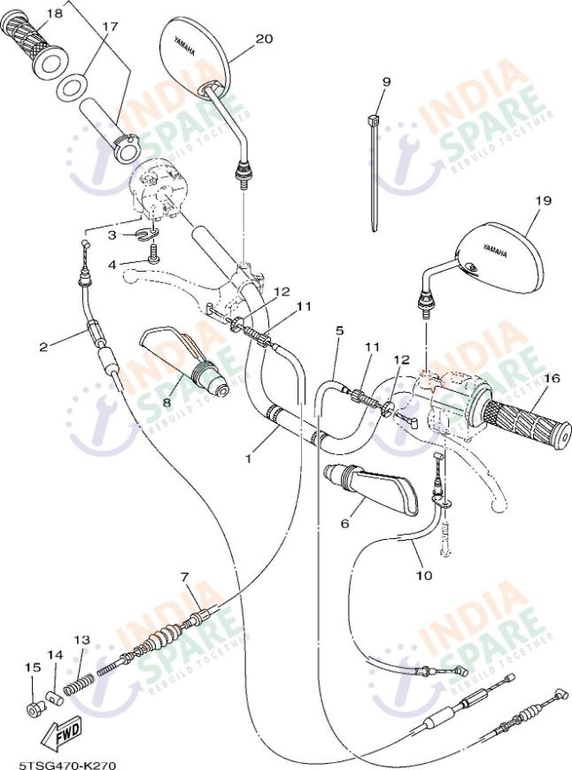 STEERING HANDLE CABLE